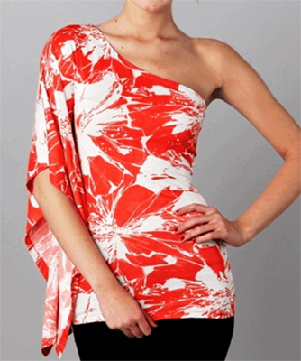 Orange One-Shoulder Top